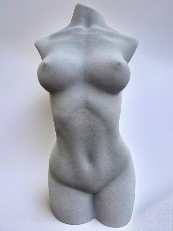 Female Torso Sculpture – Minimalist Body Art – 3D Printed Statue – Modern Home