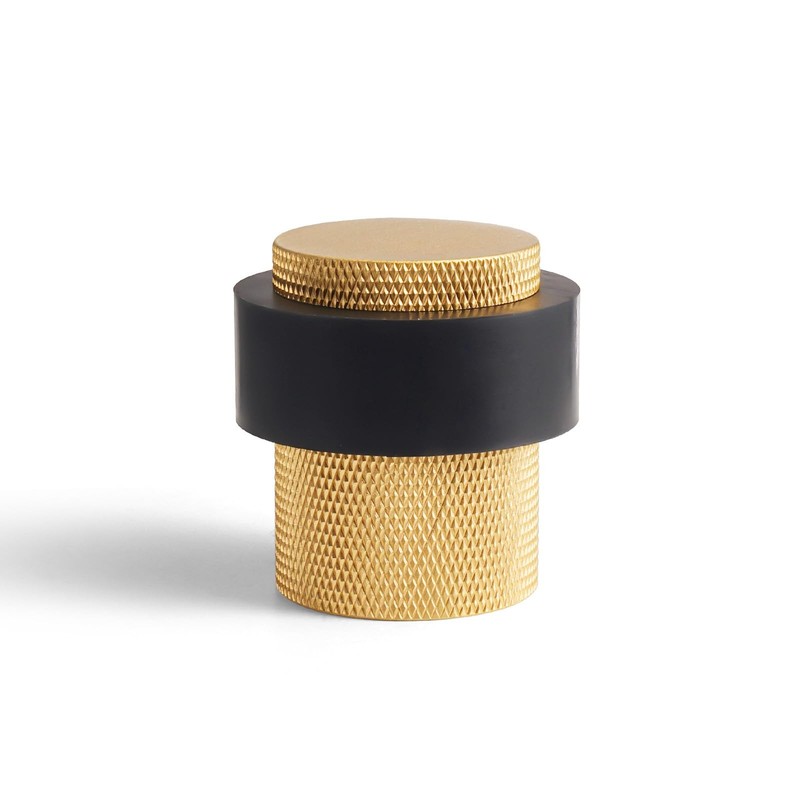 1 Pack Brushed Brass Floor Cylindrical HeavyDuty Wall Protector Door Stop