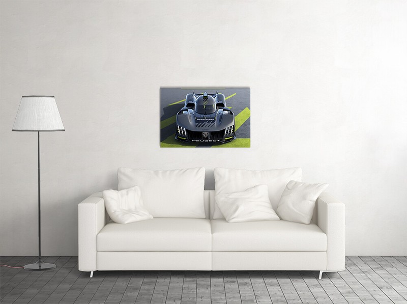 Black Racing Sport Car Peugeot 9X8 Art Home Decor - POSTER 20x30 gallery