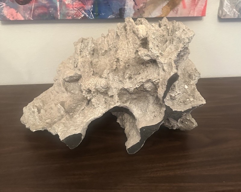 Large White Free Standing Faux Coral Stone Sculpture - 14 x 20 x 15" tall gallery