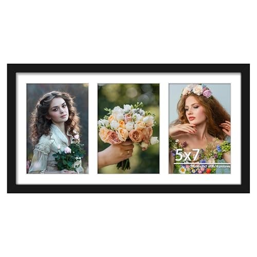 8x16 Collage Picture Frame, 5x7 Collage Picture Frame 8x16（5x7 opening） Black