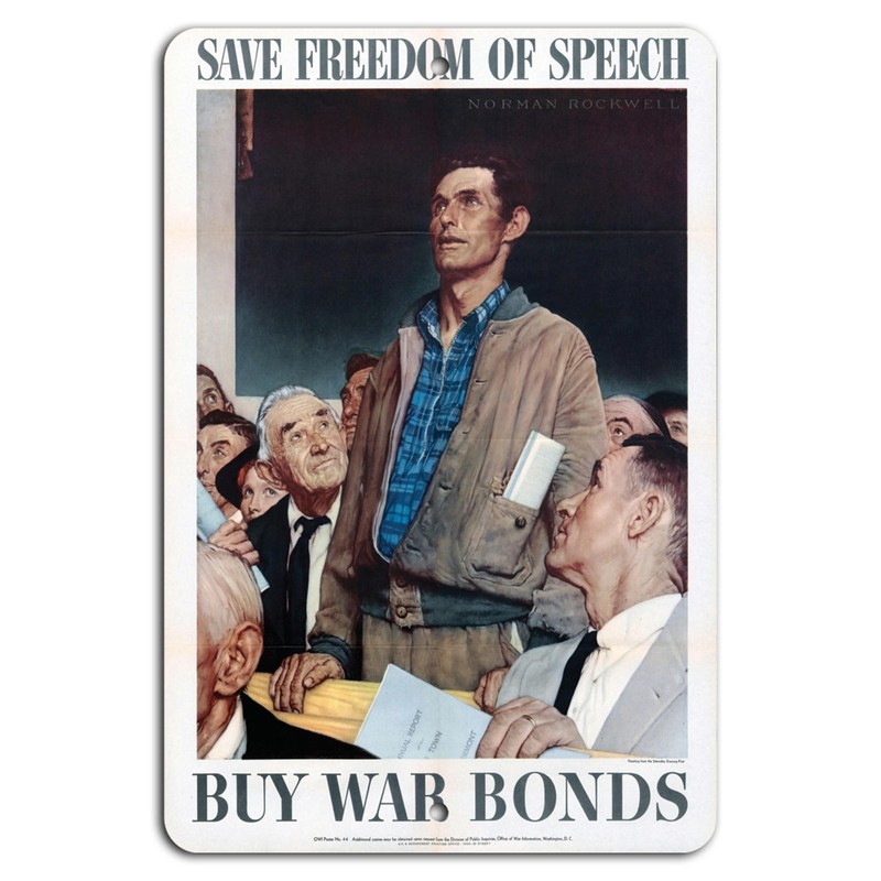 War Bonds Sign BanginPrints Vintage Aluminum Metal World War II Plaque