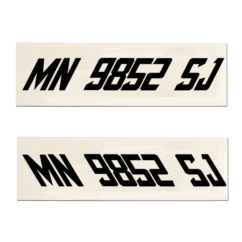 Boat Registration Numbers Vinyl Decal Set – 3″ Tall USCG & State Compliant 852