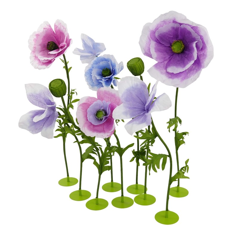 9pcs Of Set Large Fake Flower Giant Artificial Fabulous Flowers Fiber Paper gallery