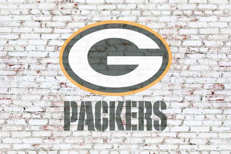 Green Bay Packers on Brick Wall Football Art Print NFL POSTER 24″ x 16″ 60x40cm