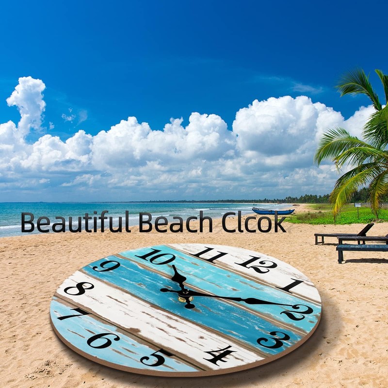 Wall Clock Nautical Decor Beach Outdoor Clocks For Patio Wall Clocks Battery New gallery
