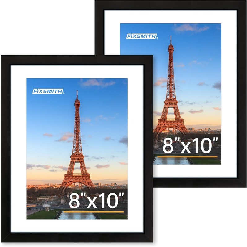 8×10 Picture Frame Set of 2, Photo Frame with HD Plexiglass, Display Pictures ..