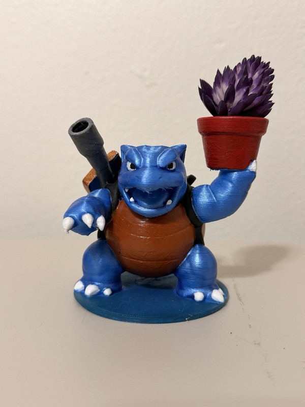 Pokemon Blastoise Flower Pot- Custom Made 3D Printed