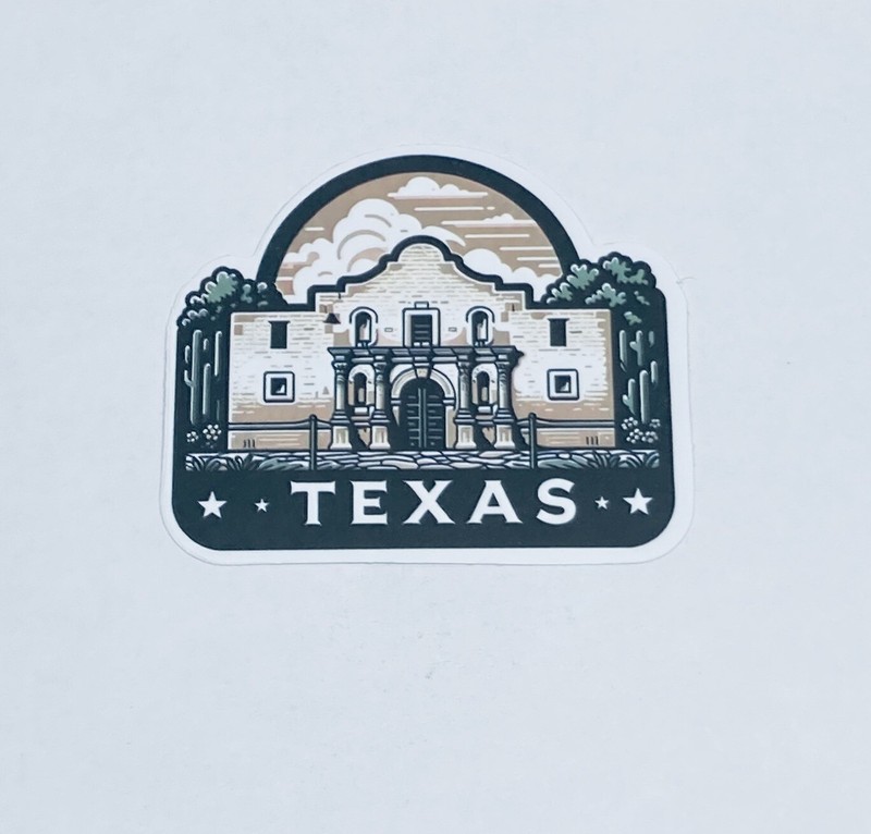 Texas State The Alamo Sticker Vinyl USA Travel Souvenirs Art Tc6