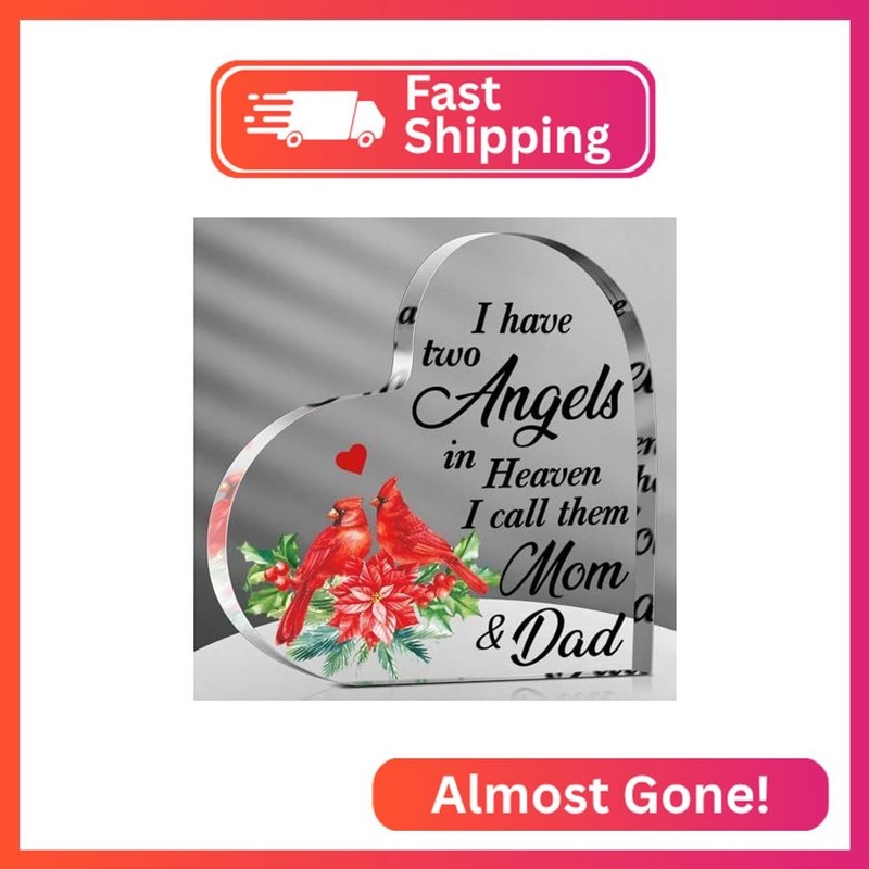 Karenhi 4 Inch Cardinal Memorial Gift for Loss of Mom Dad, Sympathy Remembrance