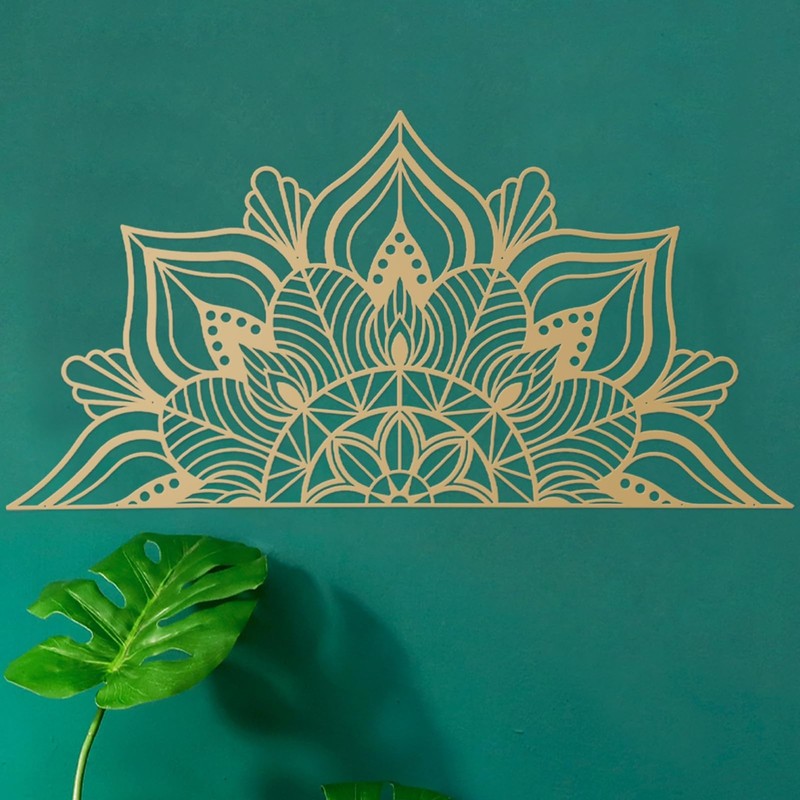 Large Metal Mandala Wall Art, Unique Lotus Flower Wall Decor for Living Room ...