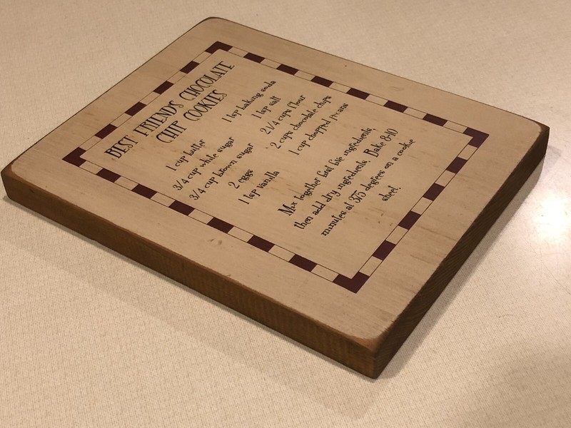 9 1/2" Tall Wood Wall Sign "Best Friend's Chocolate Chip Cookies" Hanging Art gallery