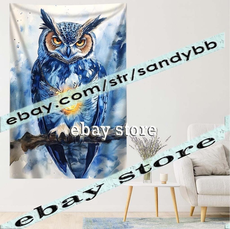 banner Tapestry Enchanted Guardian Theme night owl wisdom 39X59 in gallery