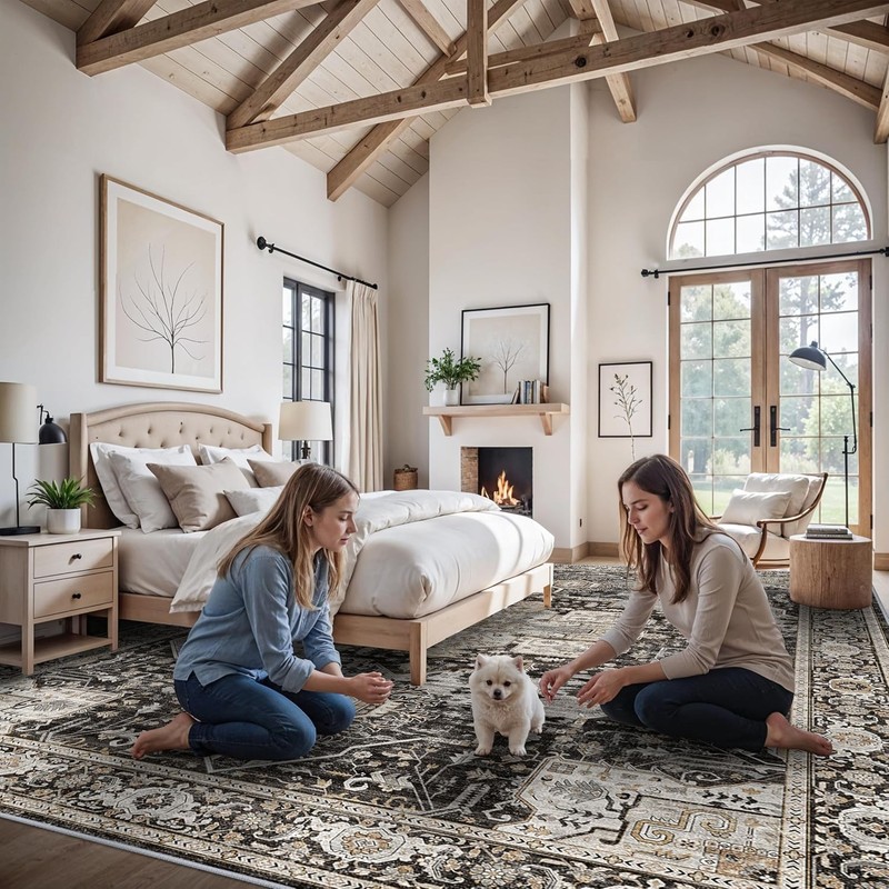 Living Room 12x15 Area Rug - Large Washable Area Rugs with Non Slip Backing gallery