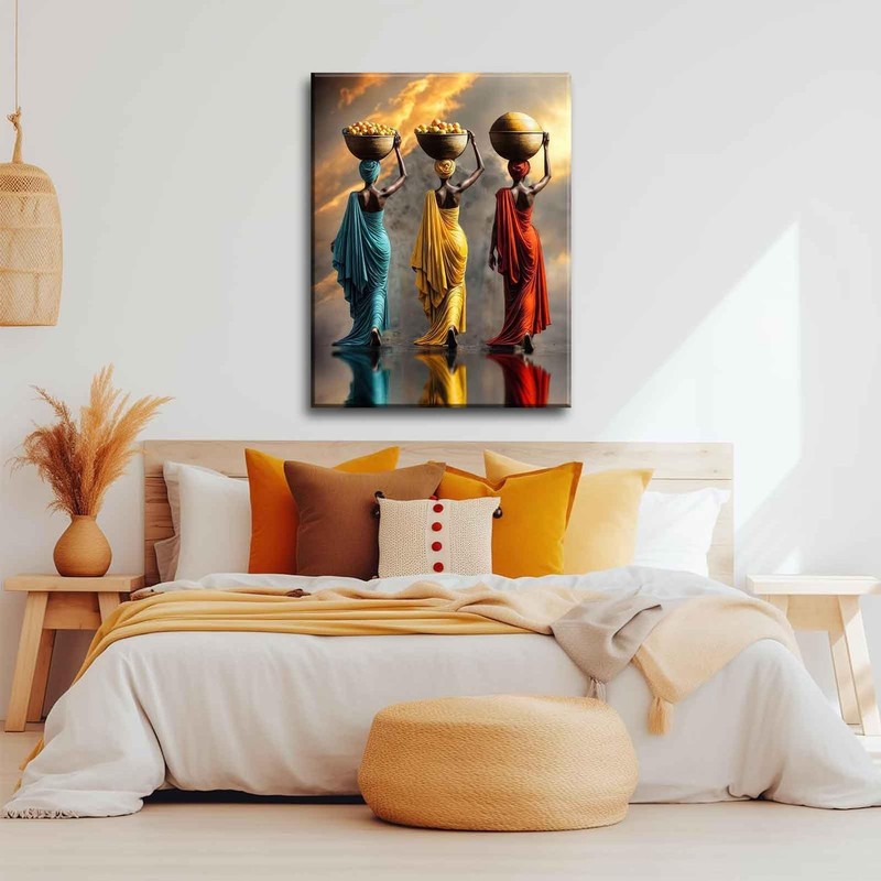 Black Girl Canvas Wall Art African American Woman painting Decor Pictures Ret... gallery