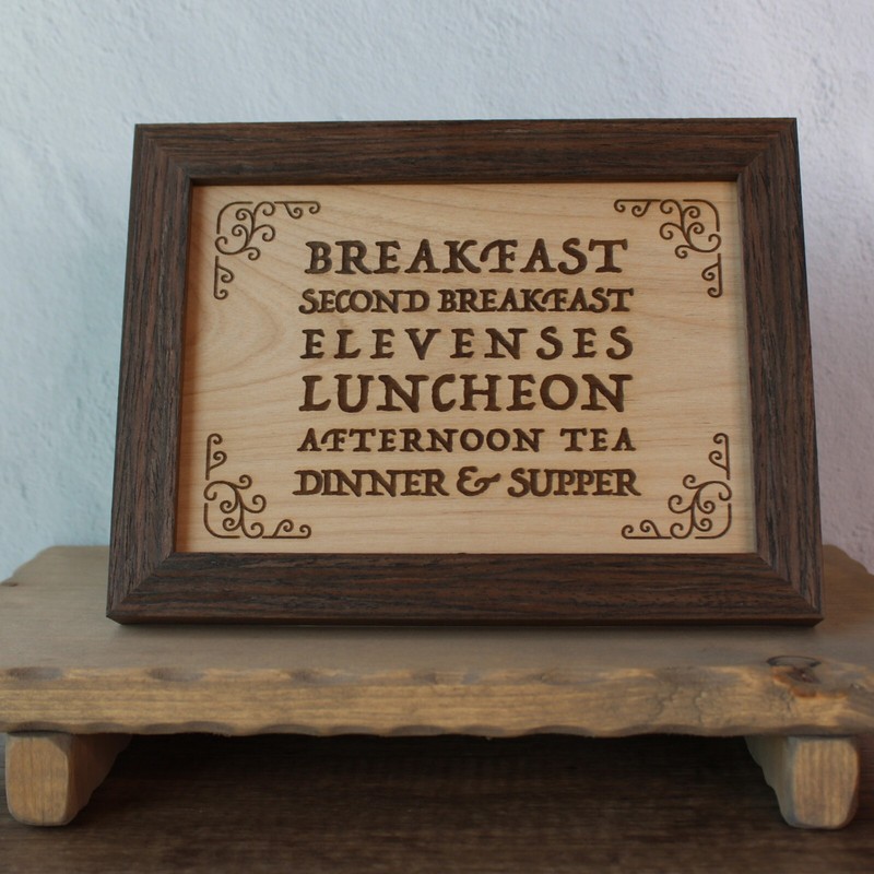 Hobbit Meal Sign Wall Art Home Decor Kitchen Accent LoTR Gift LoTR Gift