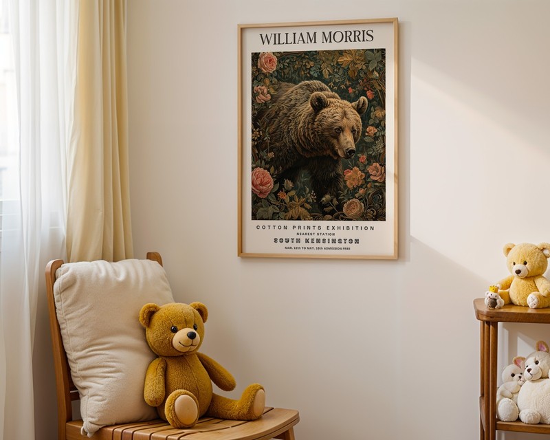William Morris Cotton Exhibition Animals Wall Art Poster Print WM203_0 gallery