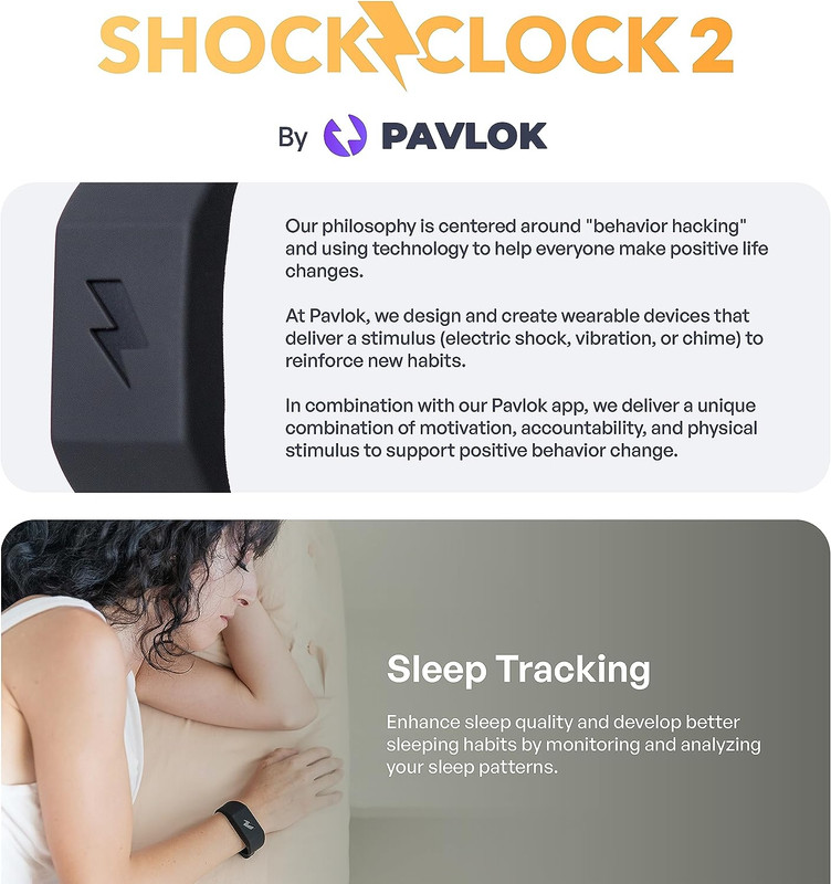 Shock Clock 2 | Silent Alarm Clock | Ideal for Heavy Sleepers | Couples' Favorit gallery