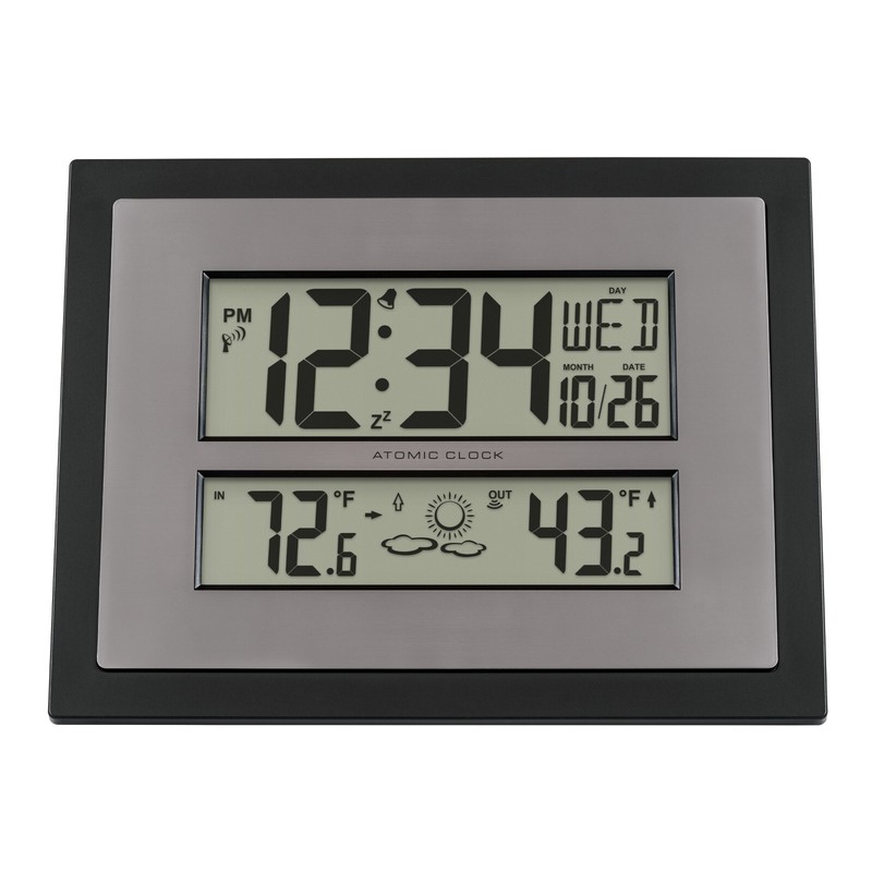 512-65937 La Crosse Technology Atomic Digital Wall Clock with TX141V3 - Open Box gallery