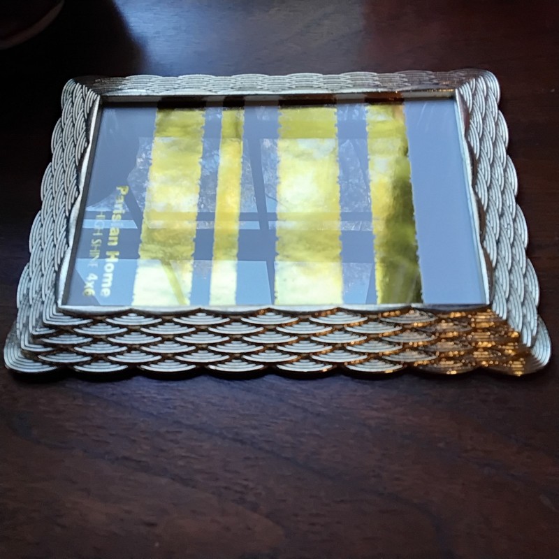 Beautiful Baskerweave Sheffield Parisian Home High Shine Goldtone Picture Frame gallery