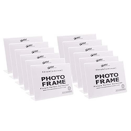 Photo Booth Frames – 6×4 Inch Clear Acrylic Display, Slanted Back Horizontal