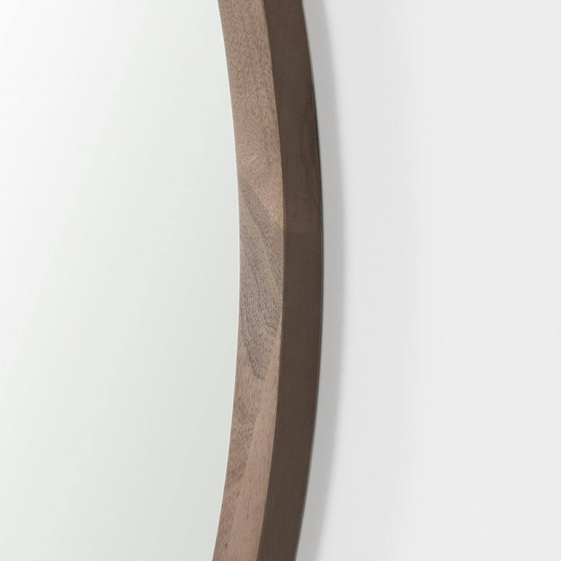 Gambit 1 In. W X 49 In. H round Light Brown Wood Frame Wall Mirror gallery
