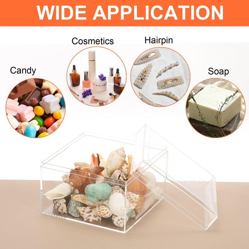 Patikil Acrylic Lid 6.69 X 3.94 X 5.31 Clear Acrylic Display Boxes Plastic gallery