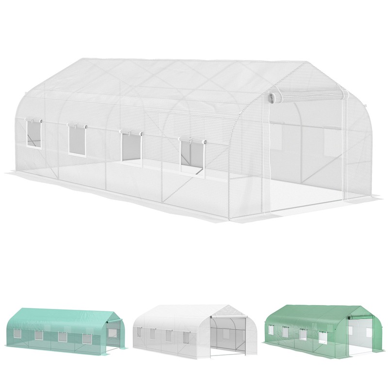 20’x10’x7′ Walk-In GREEN HOUSE Plant Gardening Greenhouse Steel Portable Oudoor
