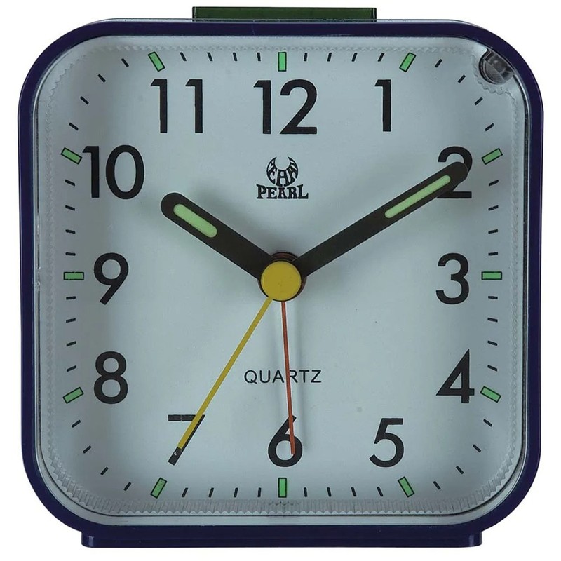 Classic Alarm Clock LED Desk Nightlight Snooze Quiet Non Ticking Battery Powered