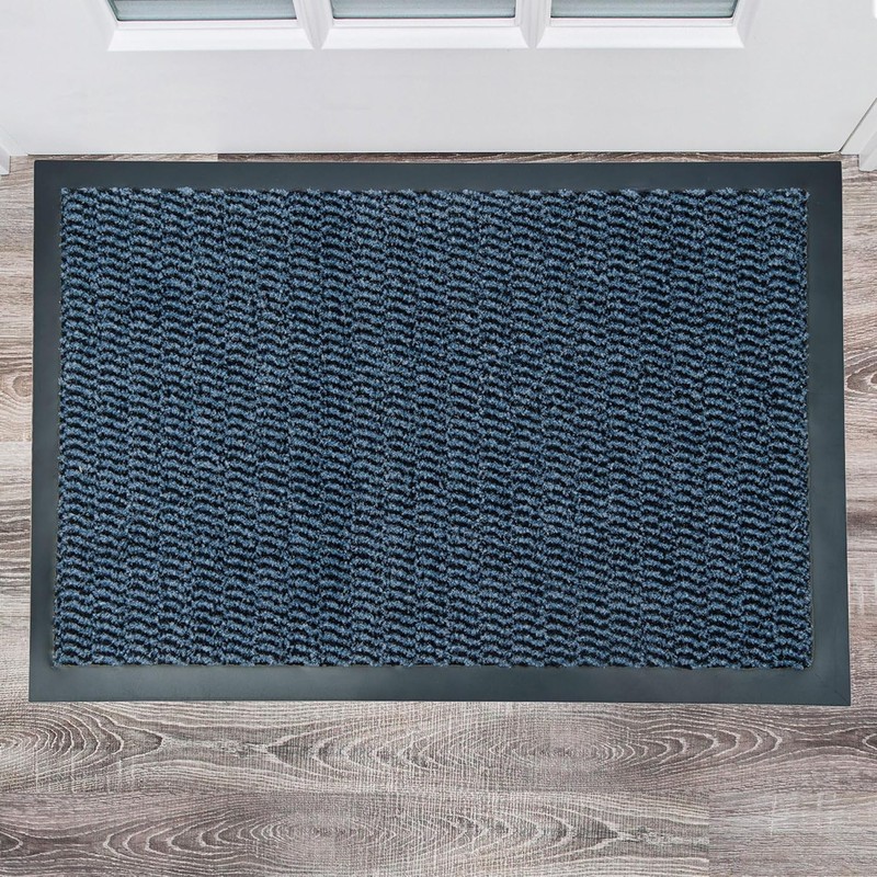 Indoor Entrance Mat | Blue | Polypropylene Fibers and Anti-Slip Vinyl Backed