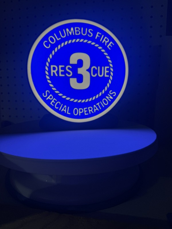 Columbus Ohio Division of Fire LED light-8 inch version
