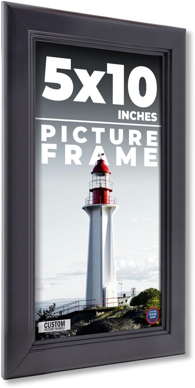 5×10 IN Frame Black Passaggi Solid Wood Picture Frame Width 1.5 Inches | Interio
