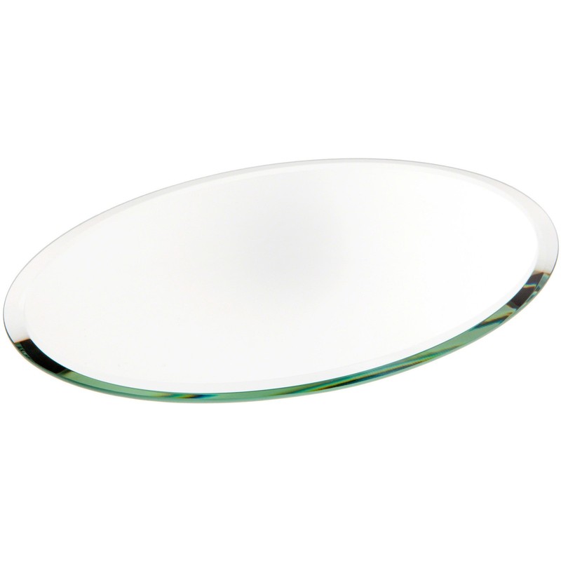 Plymor 5″ x 7″ Oval, 3mm Thick Beveled Glass Mirror