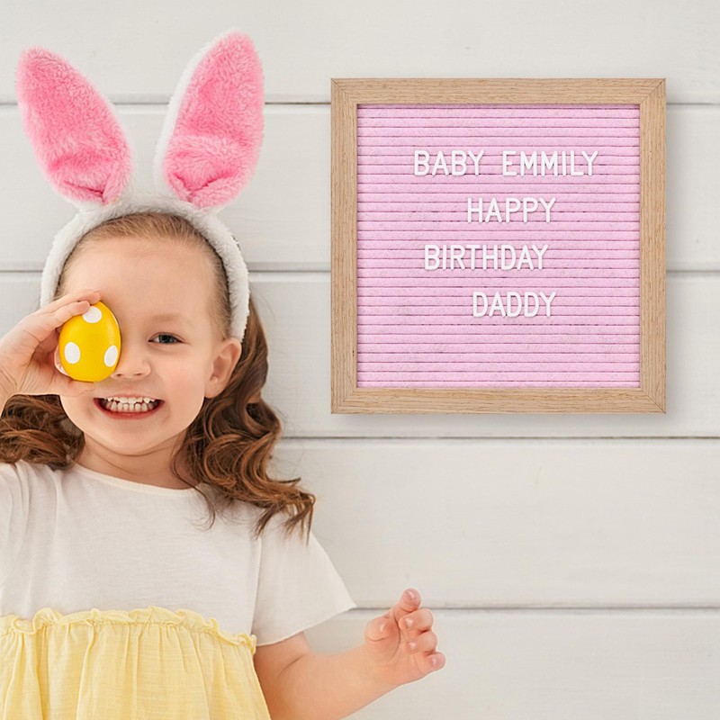 Felt Letter Board with 294 Letters, Numbers, Symbols - 10X10 Inch Changeable Mes gallery