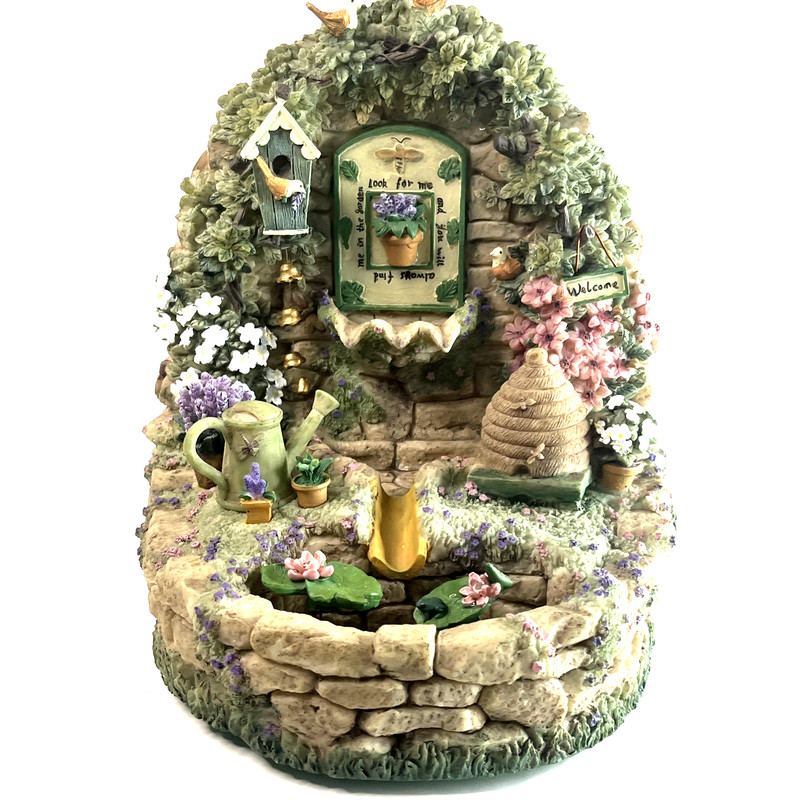 Pfaltzgraff Portfolio Naturewood Spring Fountain in box 339-114-00 TESTED works