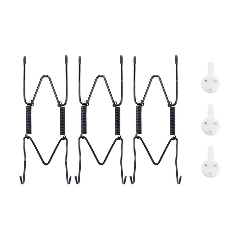 3 Pack Plate Hangers for The Wall, Suitable 4-5 inch Art inch, Black