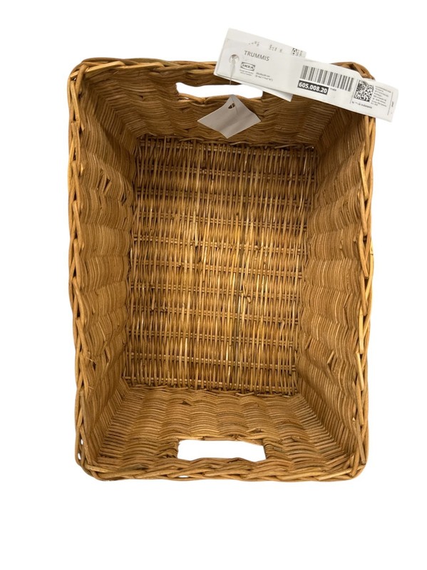 New IKEA TRUMMIS Rattan Handmade Basket 25x35x20 cm (9 ¾x13 ¾x7 ¾ ") 605.008.20 gallery