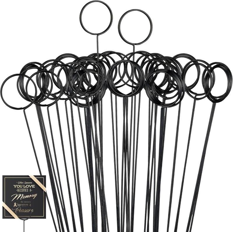 p 30 Pcs Floral Card Holder Pi Metal Wire Flower Place Card Sti 13