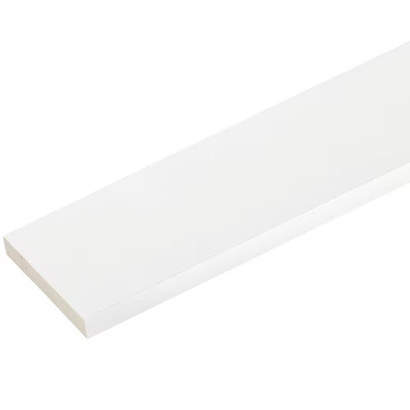 1 In. X 5-1/2 In. X 8 Ft. White PVC Trim (4-Pack)