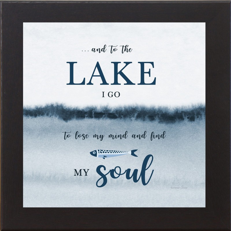 Lake Wall Art – "And to the Lake I Go" – Framed Cabin Decor by Summer Snow gallery