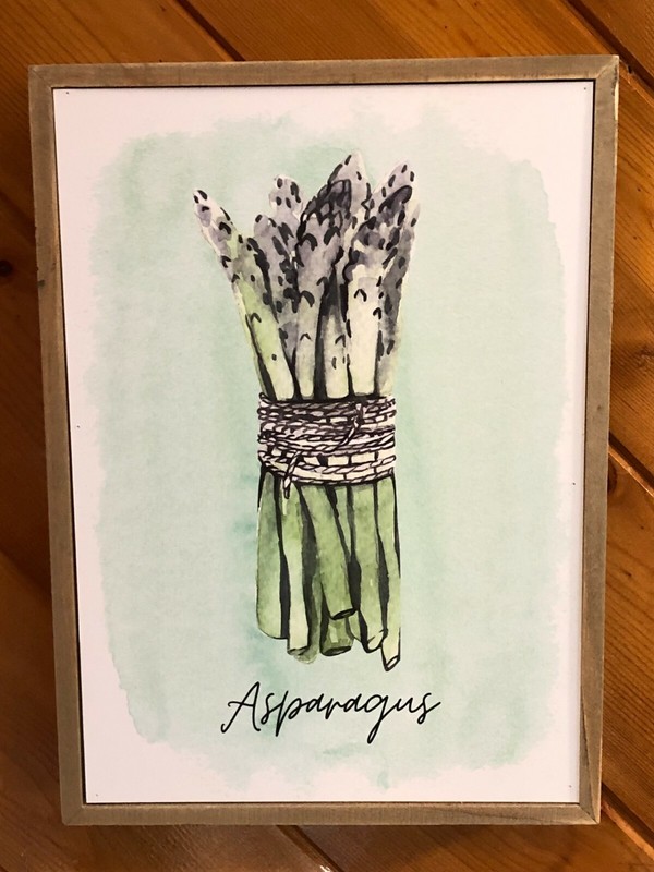 NEW-Hobby Lobby Artichoke & Asparagus Kitchen- Table/Wall Art Decor 7.125"x9.87" gallery