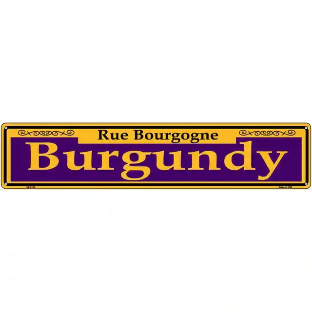 Burgundy Purple Novelty 3″x12″ metal street sign plaque Home Door Garage Wall