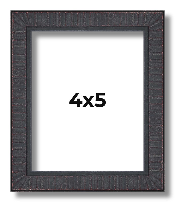 4×5 In Rustic Brown Real Wood Picture Frame Width 0.75 inches | Interior Frame D