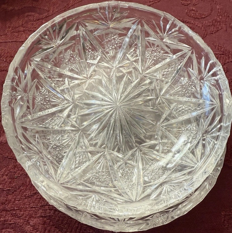 3 BEAUTIFUL CLEAR Plastic Crystal Looking TRINKET Or CANDY DISHES gallery