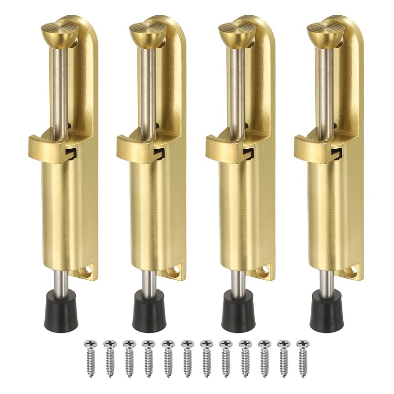 4Pcs Kickdown Door Stop Fit for Distance from the Ground 0-45mm, Gold