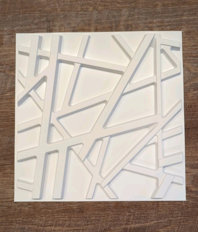33 Pack 3D Wall Panels for Interior Wall Decor, 12”x12” White Accent Texture