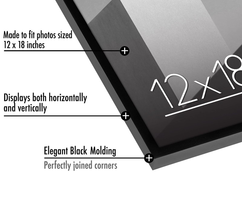 12x18 Poster Frame with Polished Plexiglass Streamline Collection Thin Bord... gallery