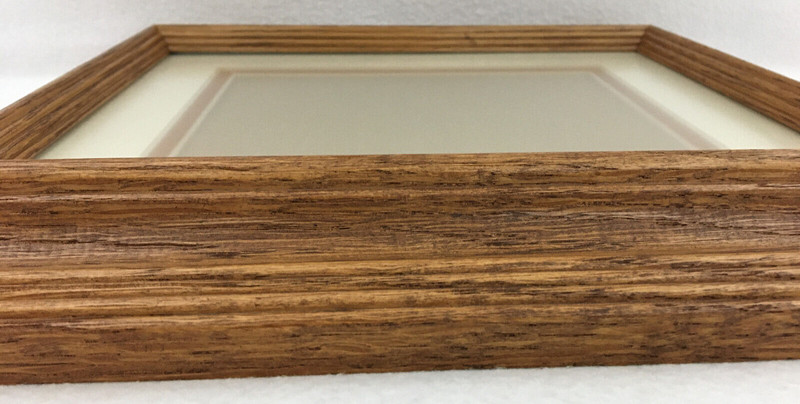 Picture Frame 11" X 13" Solid Oak Double Mat Antireflective Glass 5"X7" Photo gallery