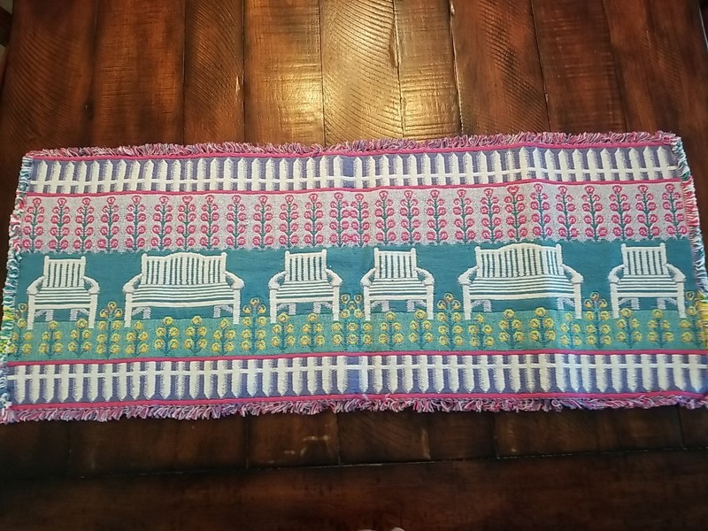 woven art Table runner Boho 1 Ft By 3 Ft Vintage