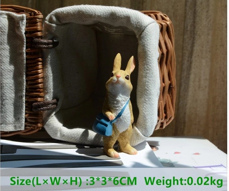 Bunny Rabbit Statue Fairy Sculpture Tabletop Figurine Home Decor Gifts gallery
